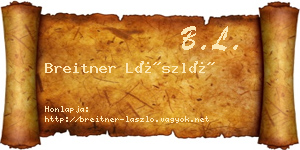 Breitner László névjegykártya