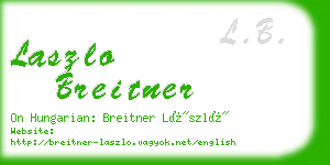 laszlo breitner business card